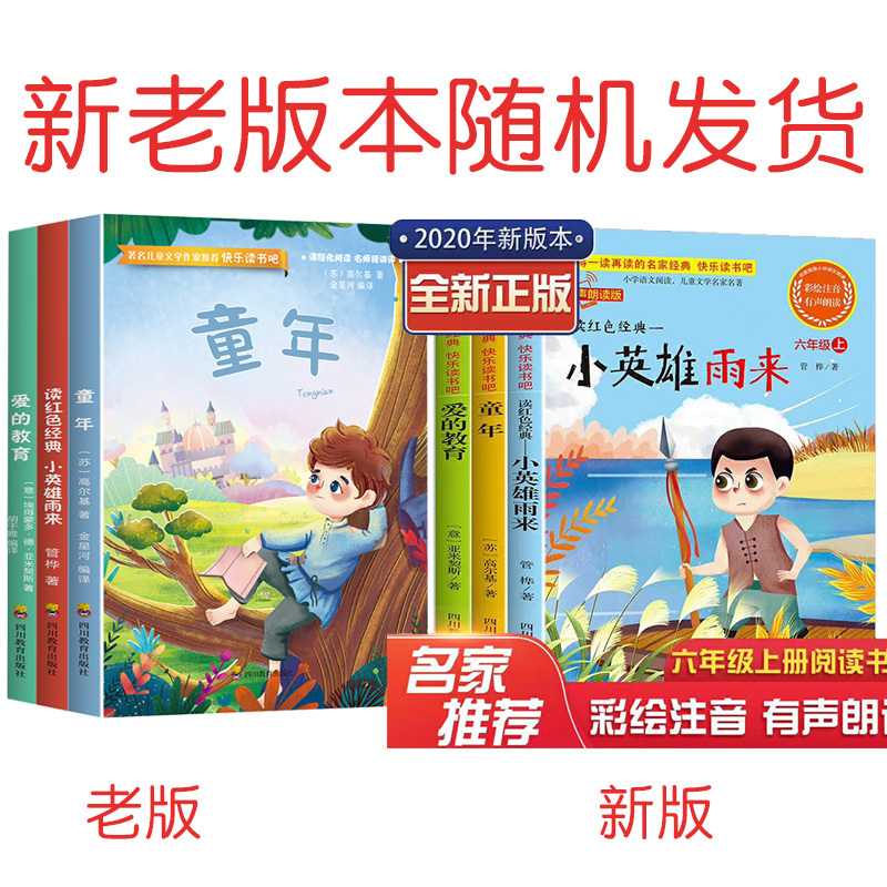 爱的教育 [正版]快乐读书吧丛书小英雄雨来童年爱的教育原著全3册高尔基管桦小学生阅读故事书籍六年级*读经典课外书目