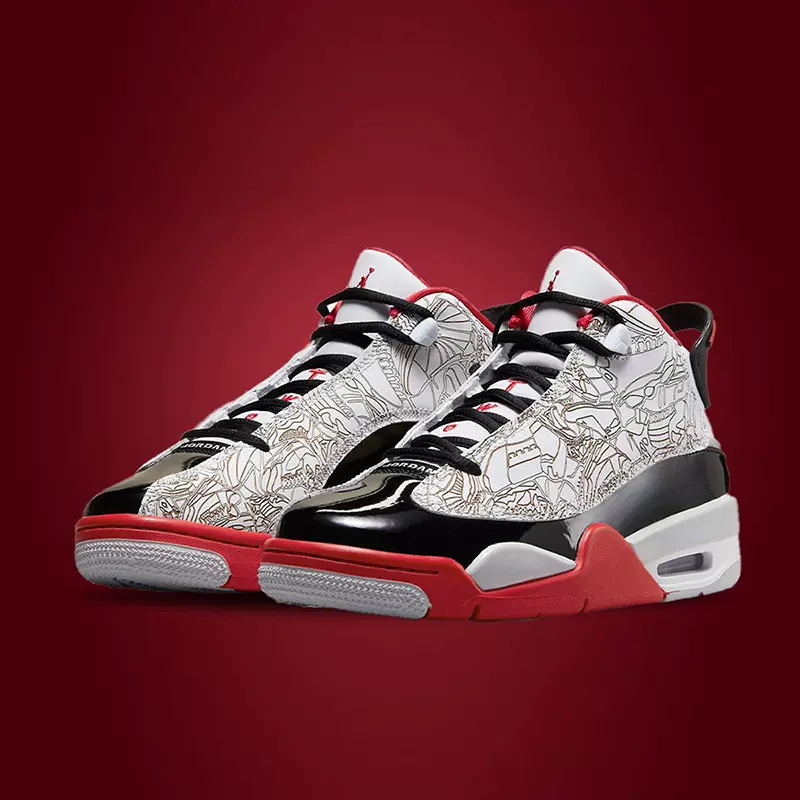 nike耐克air jordan dub zero aj4黑红镭射男子篮球鞋311046-160