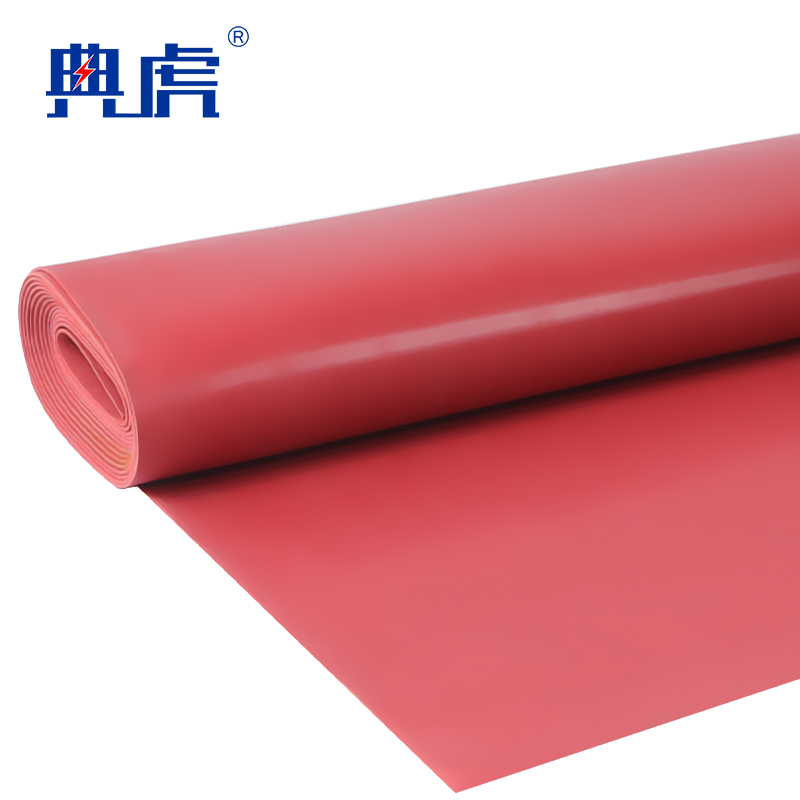 典虎 绝缘胶垫 红色10mm*1m*1m 平方米高清大图