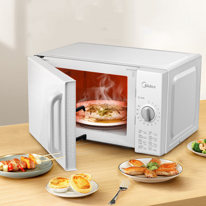 美的(Midea) 家用微波炉转盘式快捷加热 白色 M100高清大图