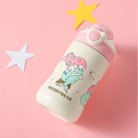 杯具熊BEDDYBEAR儿童保温杯380ml小容量鸭嘴杯316不锈钢男女学生小号学饮宝宝户外便携吸管杯