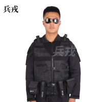 兵戎 户外战术背心作战马甲装备户外真人CS战用防护安保训练 黑战术背心