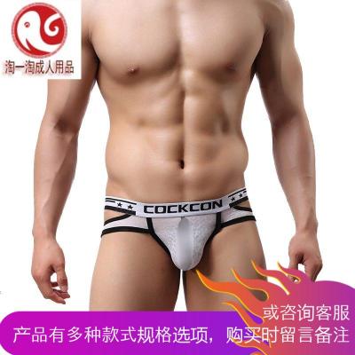 男士镂空网眼透气三角内裤蕾丝三角裤情趣同志gay小受