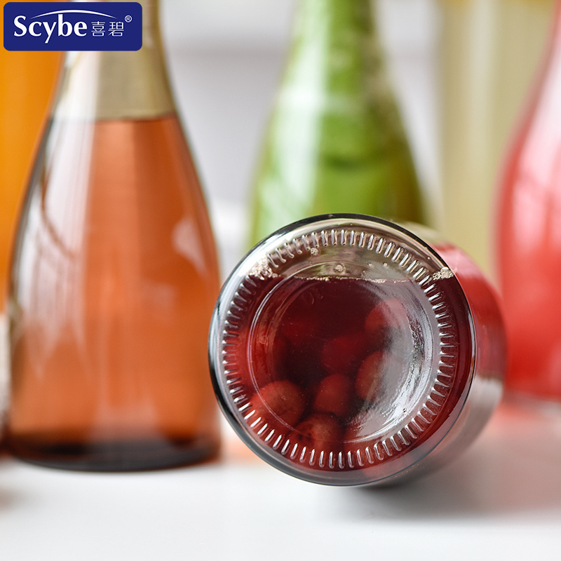 【Scybe】喜碧戈雅宝石蓝500ML玻璃瓶储物瓶酵素瓶牛奶瓶泡酒瓶红酒瓶白酒油壶密封瓶子 两只装