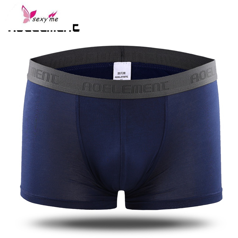 莫代尔u凸男士内裤中腰平角裤吸汗男人透气性感四角底裤头fishbasket