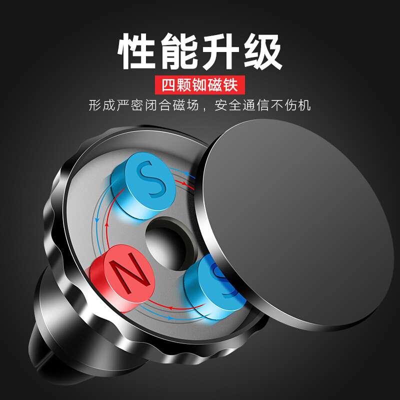 车载手机吸盘式支架磁吸汽车导航架车上出风口车用吸铁固定贴强磁