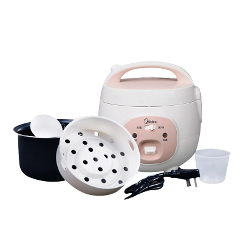 美的/Midea 迷你电饭煲 YN161 可拆洗内盖 黑晶不粘内胆1.6L电饭锅 米饭粥汤