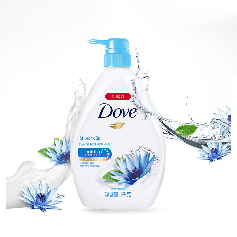 多芬(Dove)沐浴露 清爽水润沐浴乳 沁凉水润1KG[联合利华]