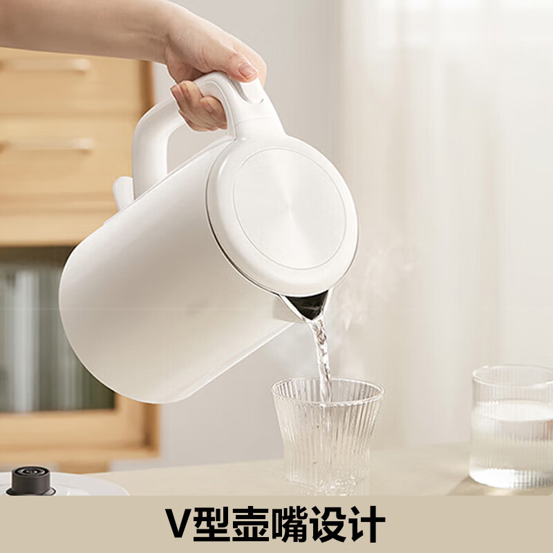 九阳(Joyoung)K20FD-W6391电热水壶2L升家用电水壶不锈钢开水煲一键温控烧水壶双层防烫 2L高清大图