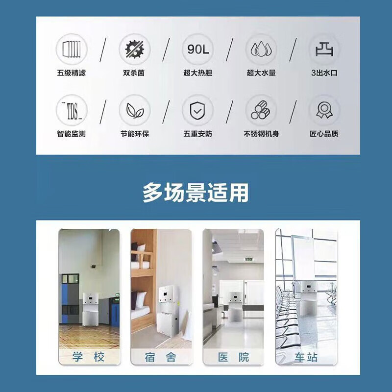 海尔(Haier)HLBR800B-3L 300人商务净饮机 适应人200-300人 380V 9000W 380V高清大图