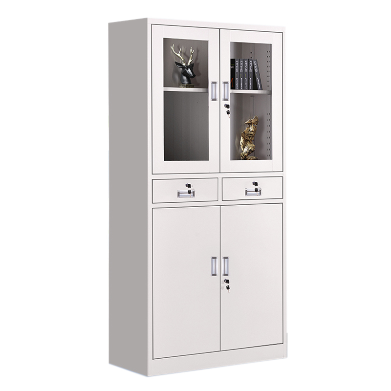 风雷缘钢制文件柜档案柜财务凭证柜带锁储物柜铁皮柜书柜中二斗文件柜