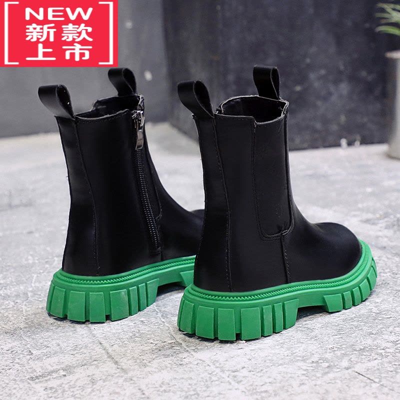 可莉允女童靴子马丁靴鞋子儿童童鞋加绒公主女孩短靴冬款2022秋冬季韩版图片