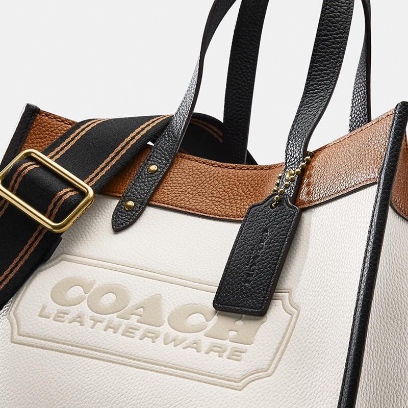 coach蔻驰女包经典标志提花field30号托特包大容量单肩通勤时尚手提包