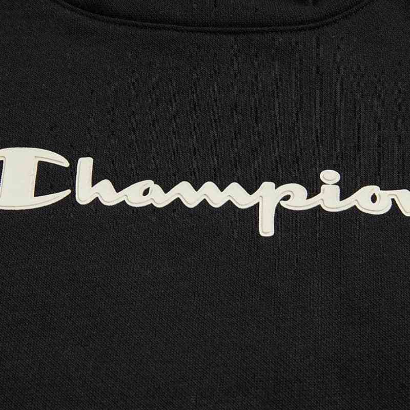 Champion/冠军男女童混纺加绒套头衫经典logo图案高端儿童卫衣/帽衫