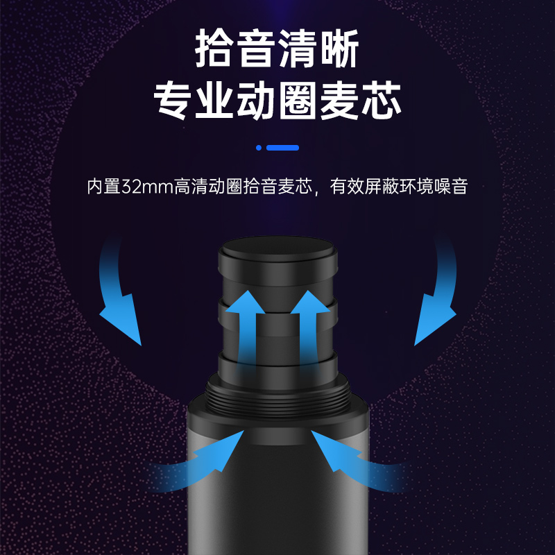 索爱(soaiy)专业麦克风家用电视唱歌K歌卡拉OK MC20(罗兰紫)