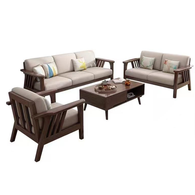 苏宁 质凡 北欧全实木沙发 双人位沙发高清大图