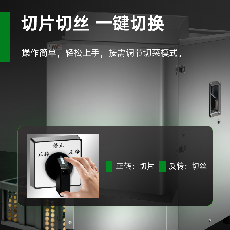 意黛斯 商用切菜机大型食堂饭店用叶菜切断切丝机 双头可切果蔬类300KG/h切片机切丝机YDS-YQSP-30高清大图