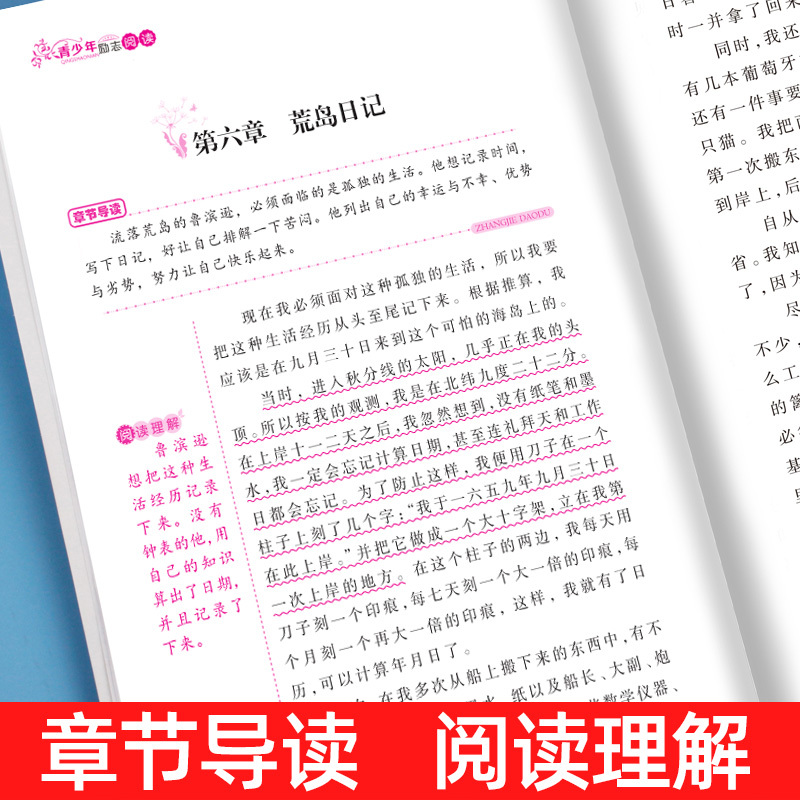 [5本]六下4本+六下作文 [正版]鲁滨逊漂流记六年级下册必读的课外书快乐读书吧尼尔斯骑鹅旅行记爱丽丝梦游仙境原著完整版