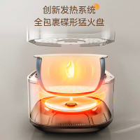 美的(Midea)电饭煲MB-RE585电饭锅家用5L大容量4-10个人柴火饭青瓷圆灶抗菌内胆智能预约多功能煮粥煮饭锅