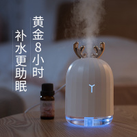 米魁兔子萌兔麋鹿角香薰加湿器小夜灯桌面学生卧室床头手持空气湿化器保湿喷雾宿舍床上家用无线小型迷你生日
