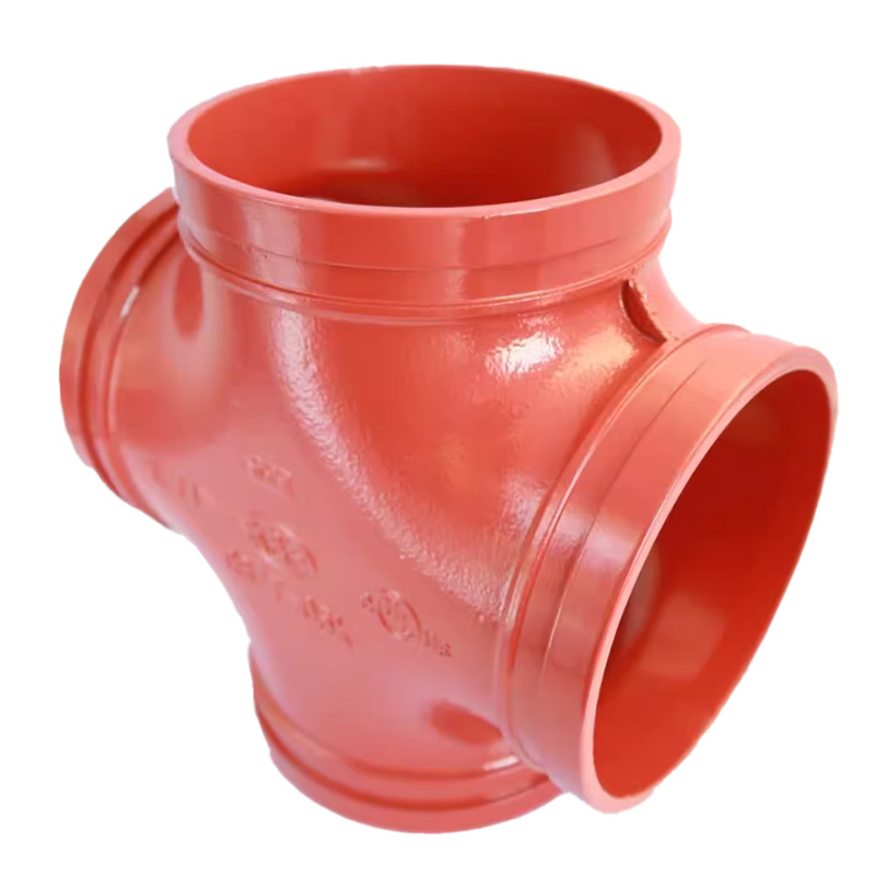 兴酉 沟槽卡箍四通 DN125(外径140) 个高清大图