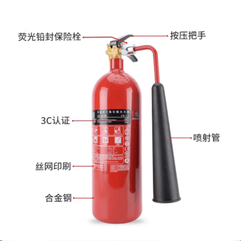 王龍 3kg手提式二氧化碳灭火器 MT/3 B款 具图片