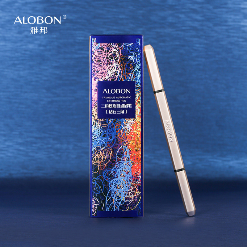 雅邦(ALOBON)三角炫眉自动眉笔0.8g#02浅咖(防水防汗 自然有型)