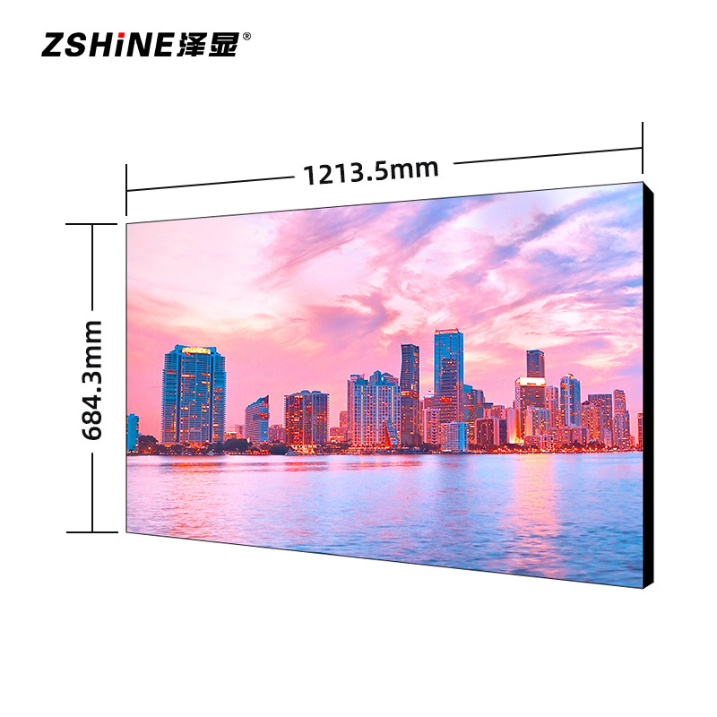 泽显 55英寸3.5mm液晶拼接屏 视频会议室培训显示屏 安防监控显示器 高清窄边电子屏LC-B55TL30