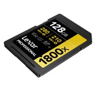 雷克沙(Lexar)SD卡128GB 1800x相机内存卡读280MB/s写210MB/s单反存储卡C10 U3 V60