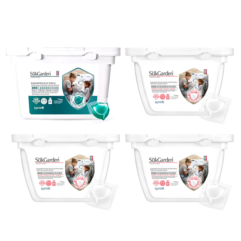 蔬果园 洗衣凝珠组合 共150颗(白盾40颗/盒*3+蓝盾30颗/盒)