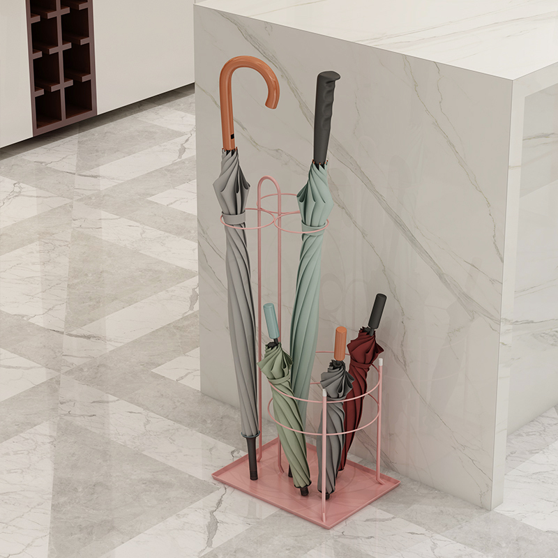 家用闪电客酒店大堂商店办公雨伞架收纳桶挂伞筒口放置雨伞的架子视频