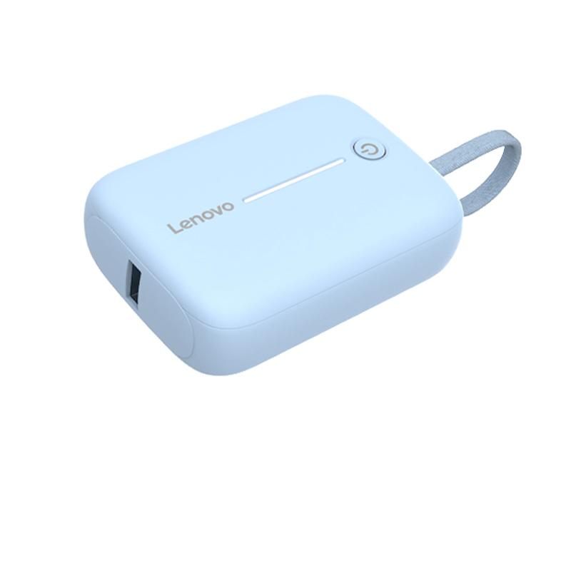 联想(Lenovo)LD220-10 充电宝自带线10000毫安22.5W快充 蓝色高清大图