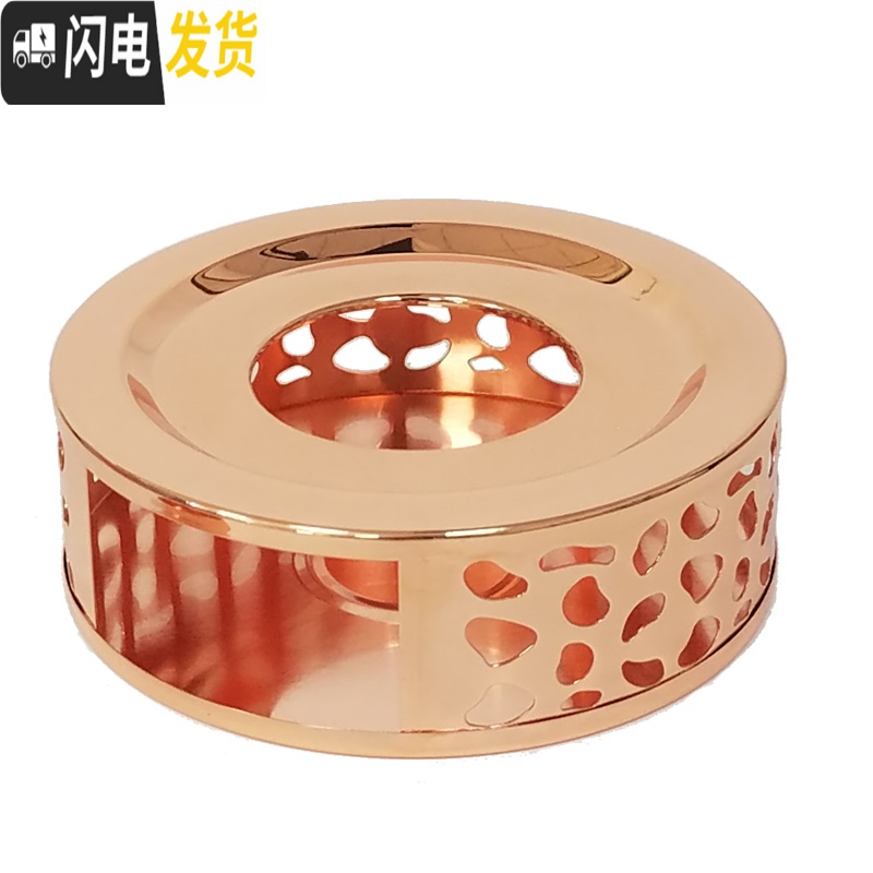 三维工匠不锈钢茶蜡烛保温茶器花茶壶茶具带杯套装加热底座茶壶煮茶温茶炉 342金色保温壶高清大图