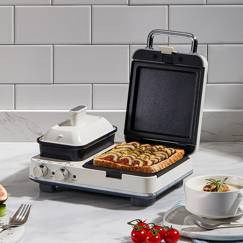 摩飞电器多功能早餐机三明治机轻食机小型家用华夫饼机吐司压烤机mr