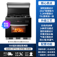GUJIA顾家G09G集成灶一体灶变频家用消毒柜油烟机侧吸下排烟灶环保灶蒸烤箱-天然气