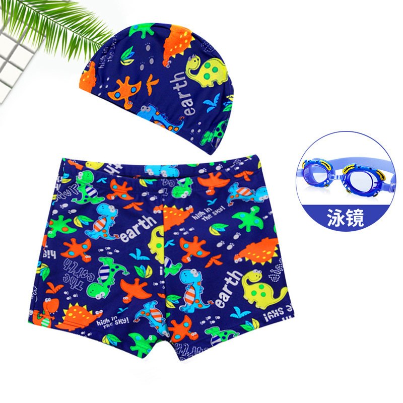 儿童泳裤套装男童平角泳衣宝宝可爱泳衣中大小童新款洋气游泳短裤