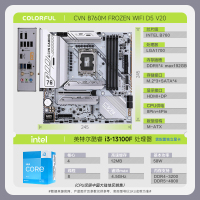 七彩虹CVN B760M FROZEN WIFI D5 V20主板+13代英特尔i3 13100F CPU 主板套装