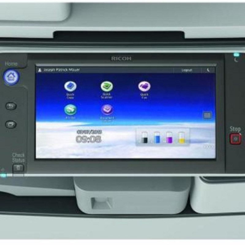 理光(RICOH) MPC6004exSP A3彩色数码复合机 双纸盒+双面输稿器 +原装机柜+装订 暖白色