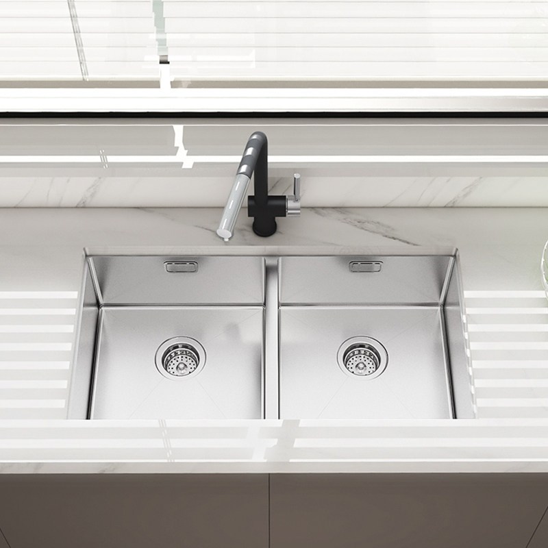 美仕杰手工水槽厨房洗菜盆台下盆大单双槽洗碗池不锈钢304水池盆单
