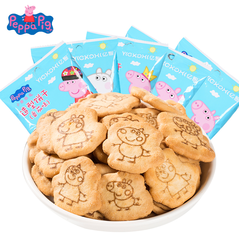 小猪佩奇PeppaPig造型饼干番茄味18克宝宝儿童零食
