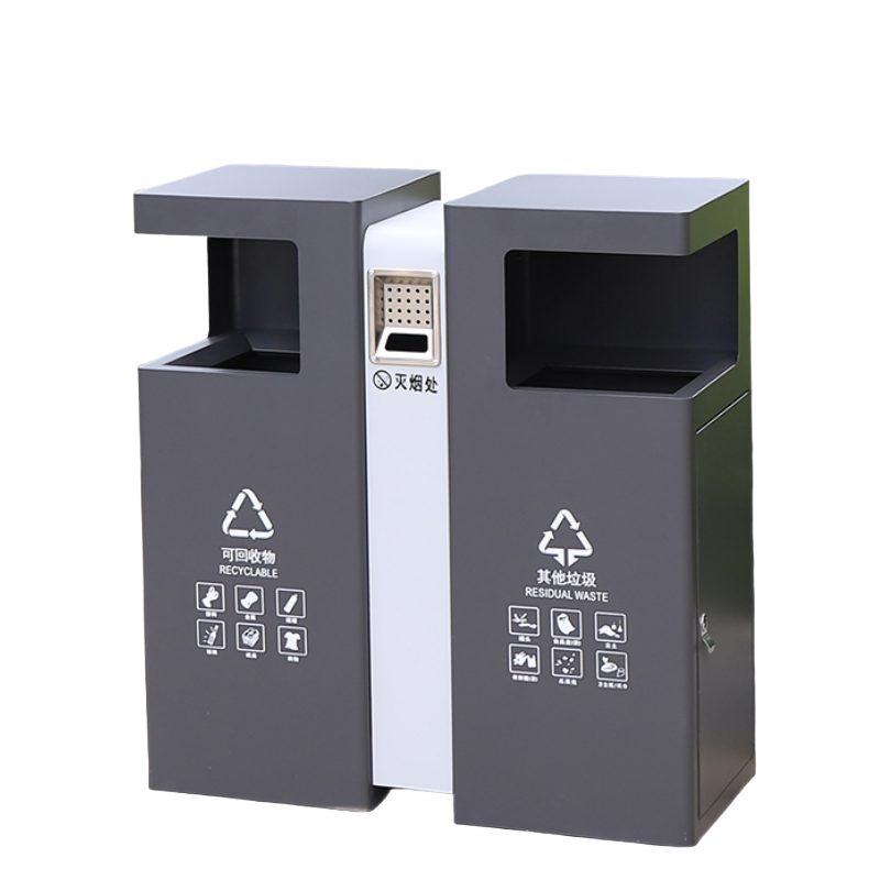 铭思达垃圾桶双桶个高清大图