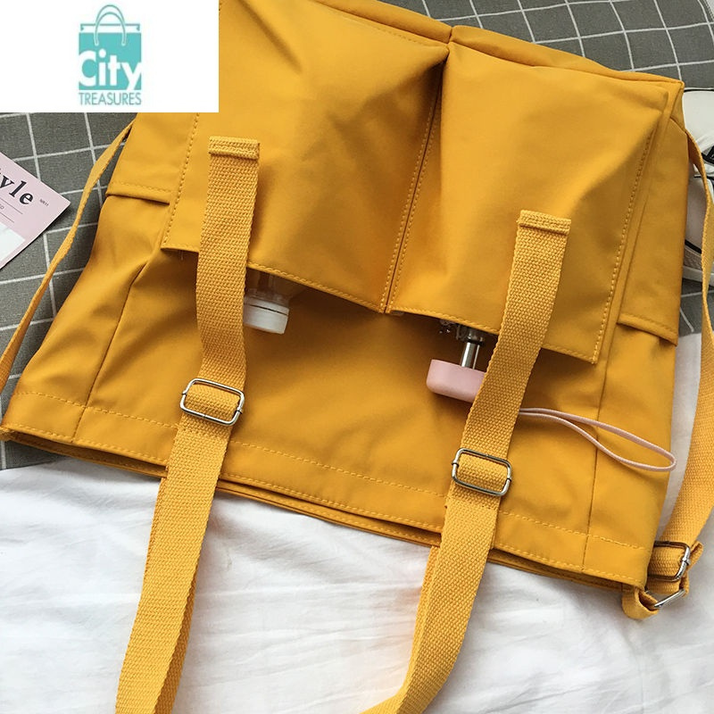 bangdou防水包包大容量帆布包女斜挎韩版学生原宿日系单肩大包书包