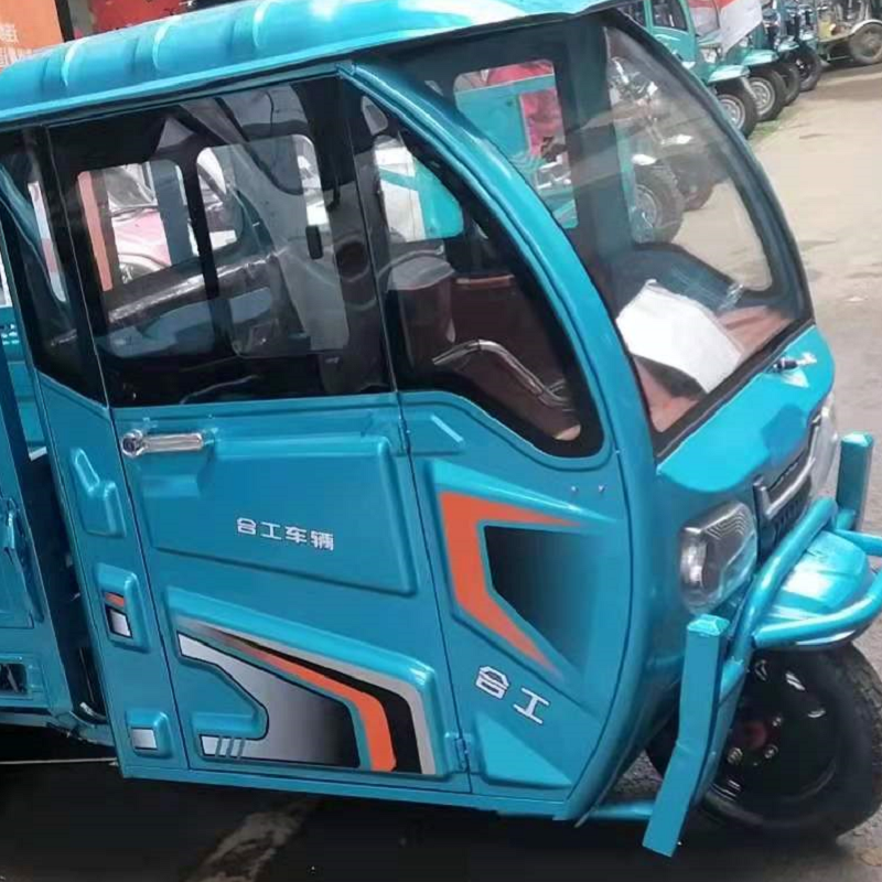 单排半封闭电动三轮车大功率载货农用货运电瓶车60V