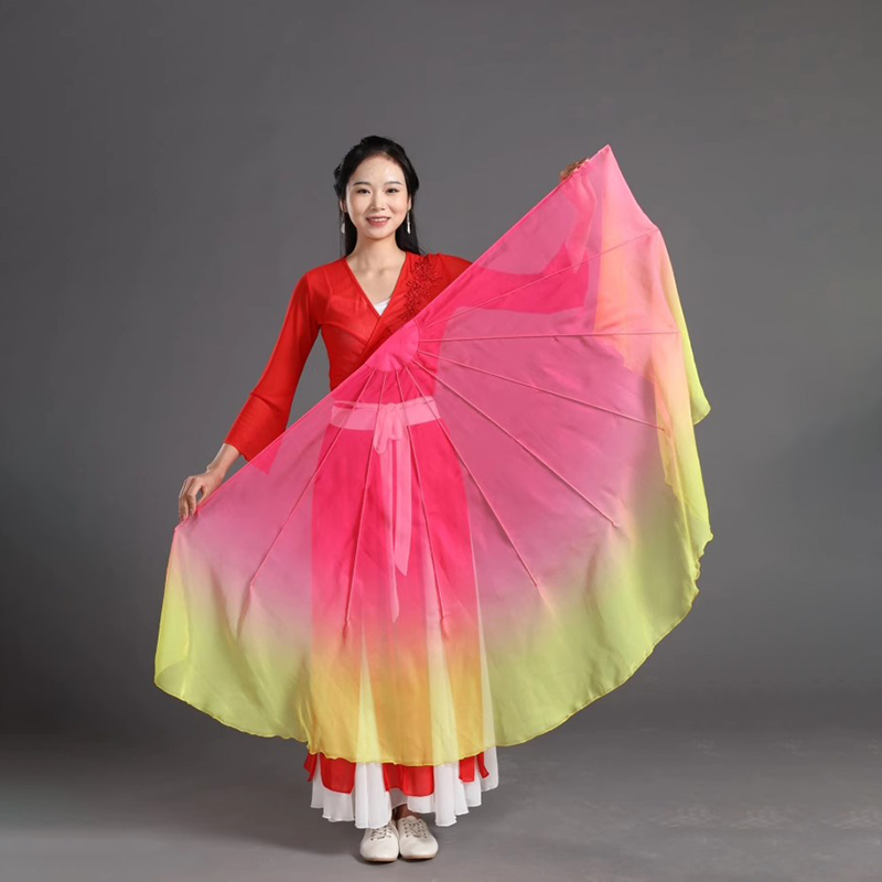鱼骨软骨扇子开场舞飞向春天万家灯火春晚舞台大扇子跳舞专用道具