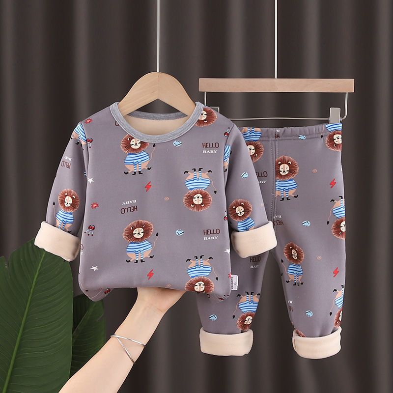 诺妮梦儿童家居服套装儿童保暖内衣套装男童秋衣秋裤中小童女孩棉新款睡衣加绒宝宝秋冬诺妮梦 价格图片品牌报价 苏宁易购鹏剑童装专营店