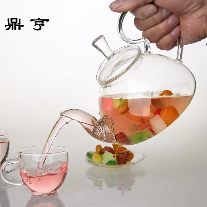 鼎亨加厚耐热高温玻璃茶壶整套功夫过滤茶具套装泡水果红花茶壶