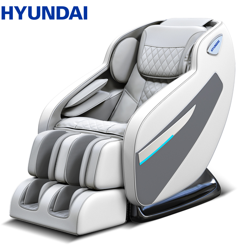 HYUNDAI智能按摩椅6130家用全身全自动太空豪华舱小型多功能电动沙发深V零重力颈椎肩腰揉捏按摩器高配灰色