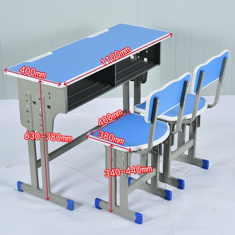 锦北 学校高中小学生课桌椅ABS加厚教室课桌椅培训补习椅子 款式十九高清大图