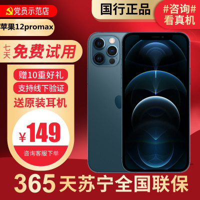 [95新]Apple/苹果 iPhone 12promax256G 海蓝色 二手手机 二手苹果 国行正品全网通5G