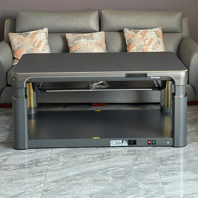 火焰山烤火炉茶几烤火桌子一体取暖家用电暖桌取暖桌客厅升降茶几长方形高清大图